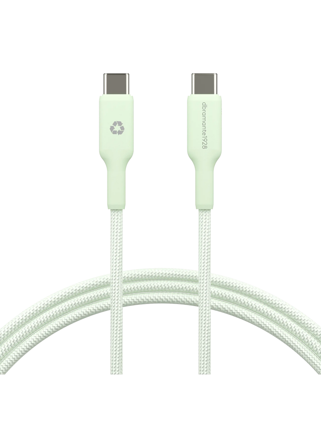 re-charge - Braided Cable 1.5m USB-C to USB-C 60W - Green Cables