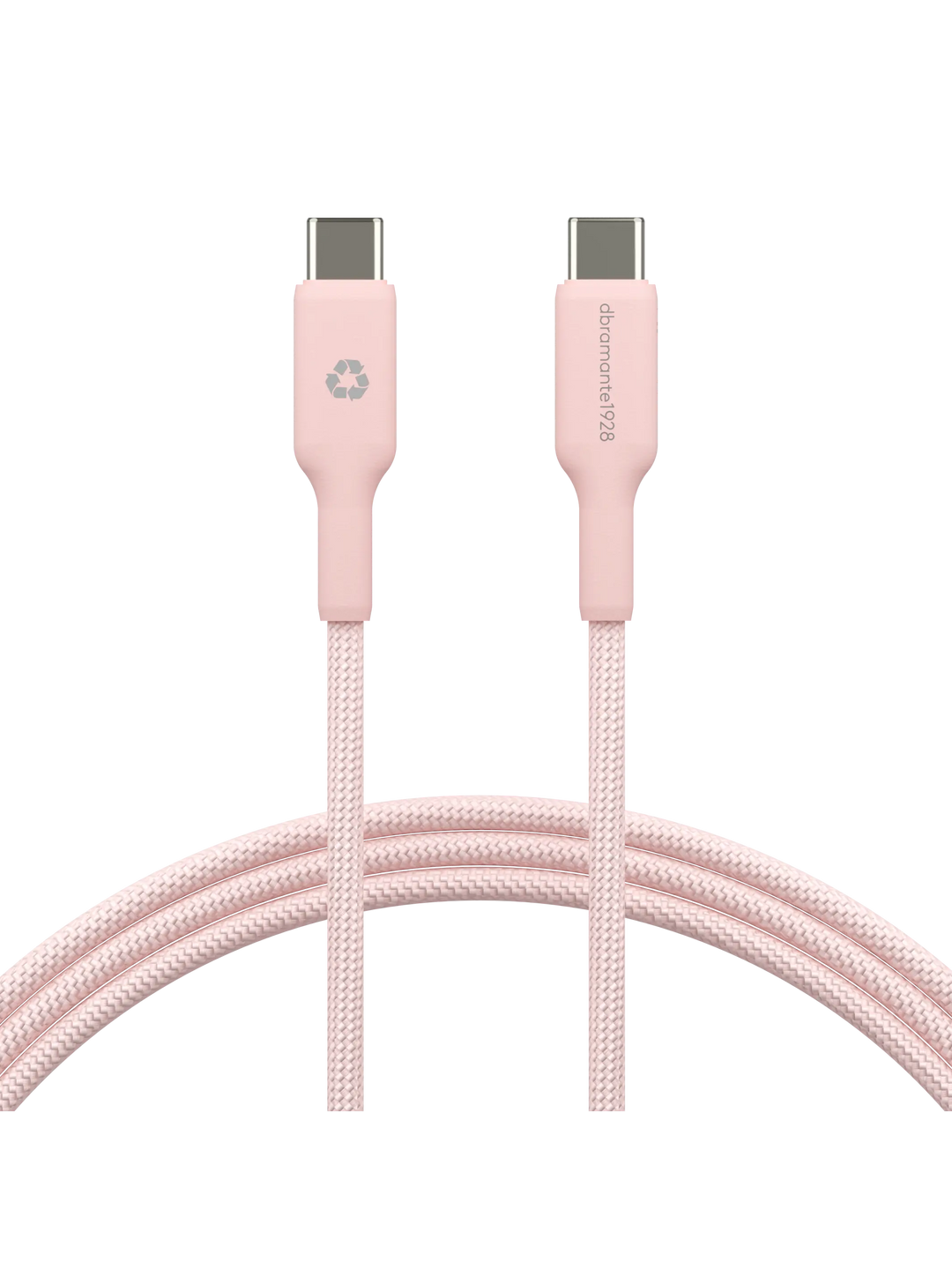 re-charge - Braided Cable 1.5m USB-C to USB-C 60W - Pink Cables