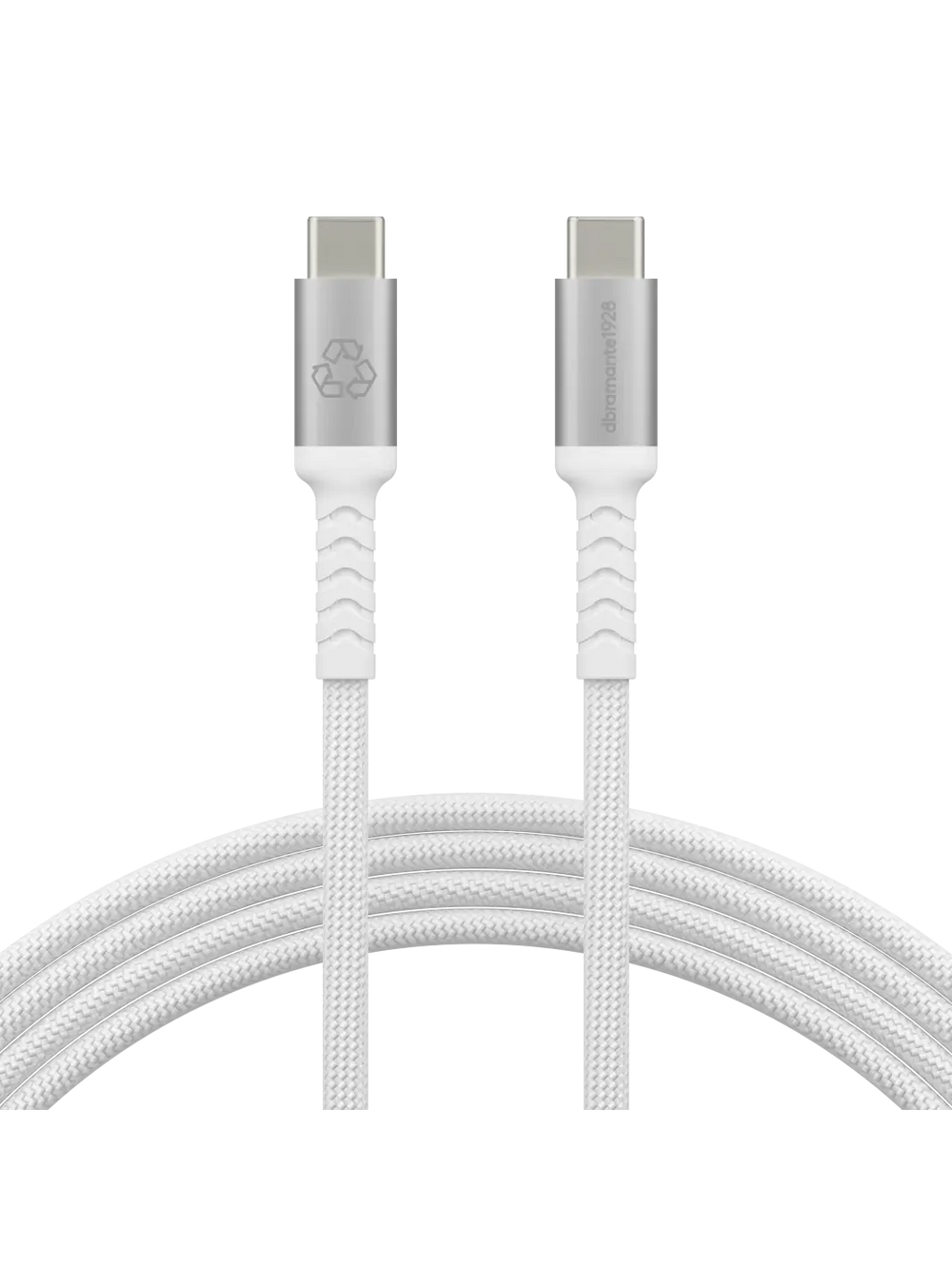 re-charge IT - Cable - Braided - 2m USB-C/USB-C 100W - White Cable