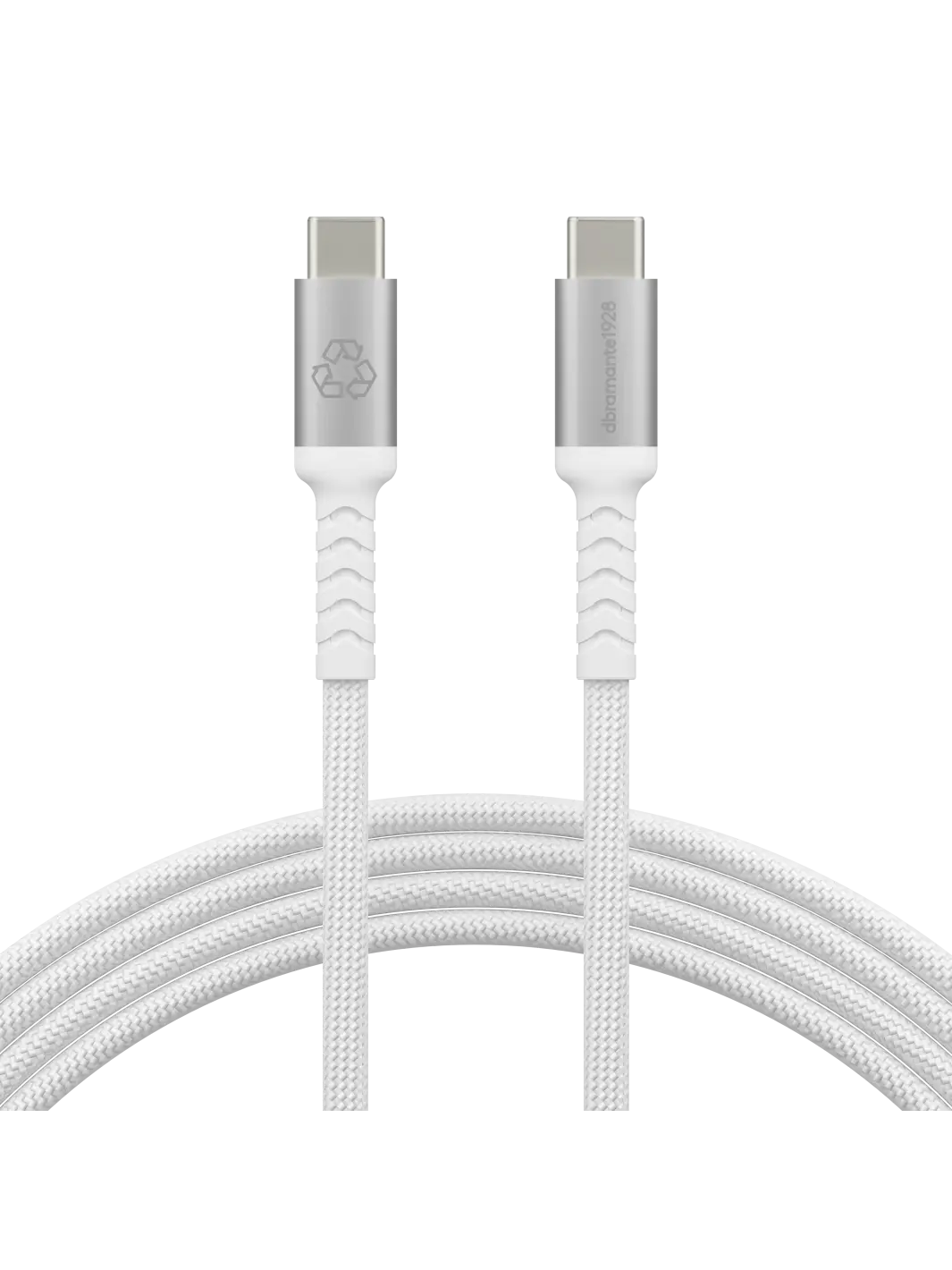 re-charge IT - Cable - Braided - 2m USB-C/USB-C 100W - White Cable