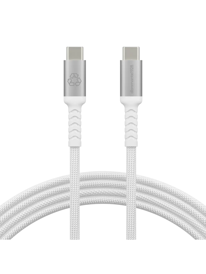 re-charge IT - Cable - Braided - 2m USB-C/USB-C 100W - White Cable