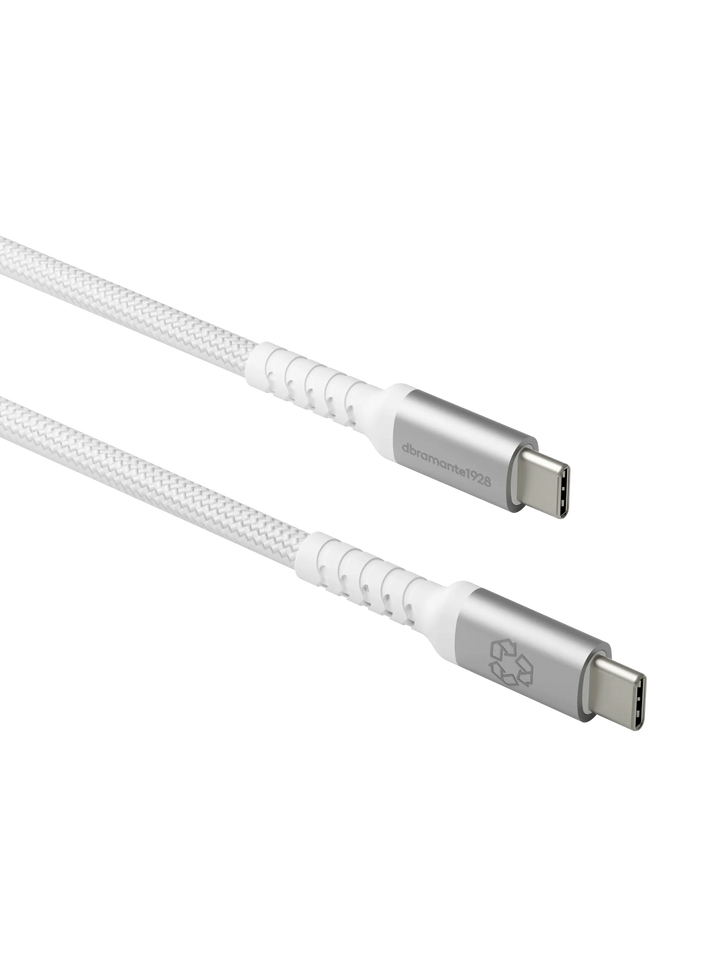 re-charge IT - Cable - Braided - 2m USB-C/USB-C 100W - White Cable