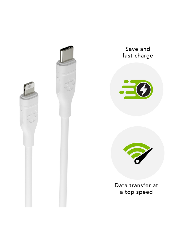 re-charge - Cable 2m USB-C to Lightning - White Cables