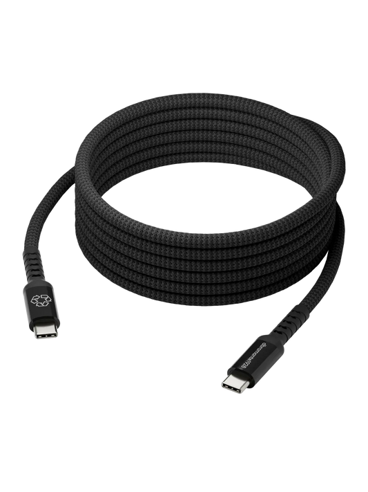 re-charge IT - Cable - Braided - 3m USB-C/USB-C 100W - Black Cable