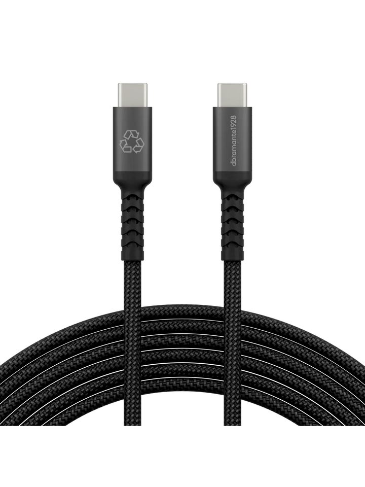 re-charge IT - Cable - Braided - 3m USB-C/USB-C 100W - Black Cable