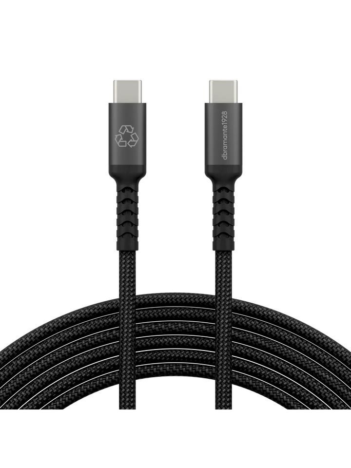 re-charge IT - Cable - Braided - 3m USB-C/USB-C 100W - Black Cable