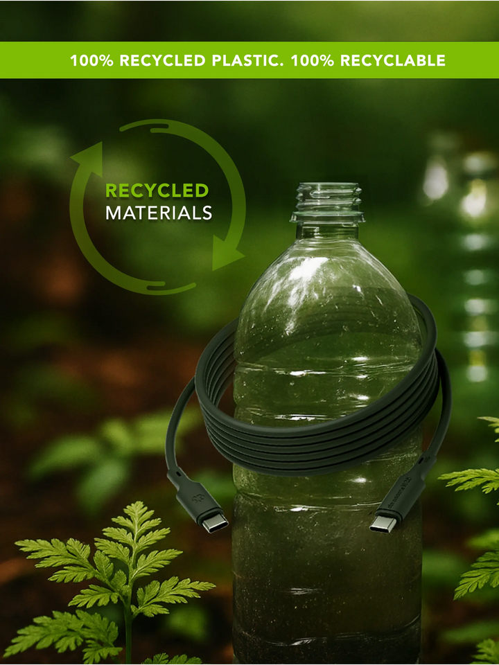 re-charge IT - Cable - 3m USB-C/USB-C 100W - Black Cable