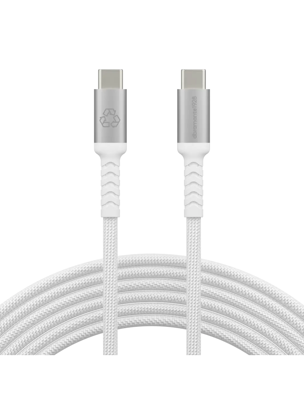 re-charge IT - Cable - Braided - 3m USB-C/USB-C 100W - White Cable