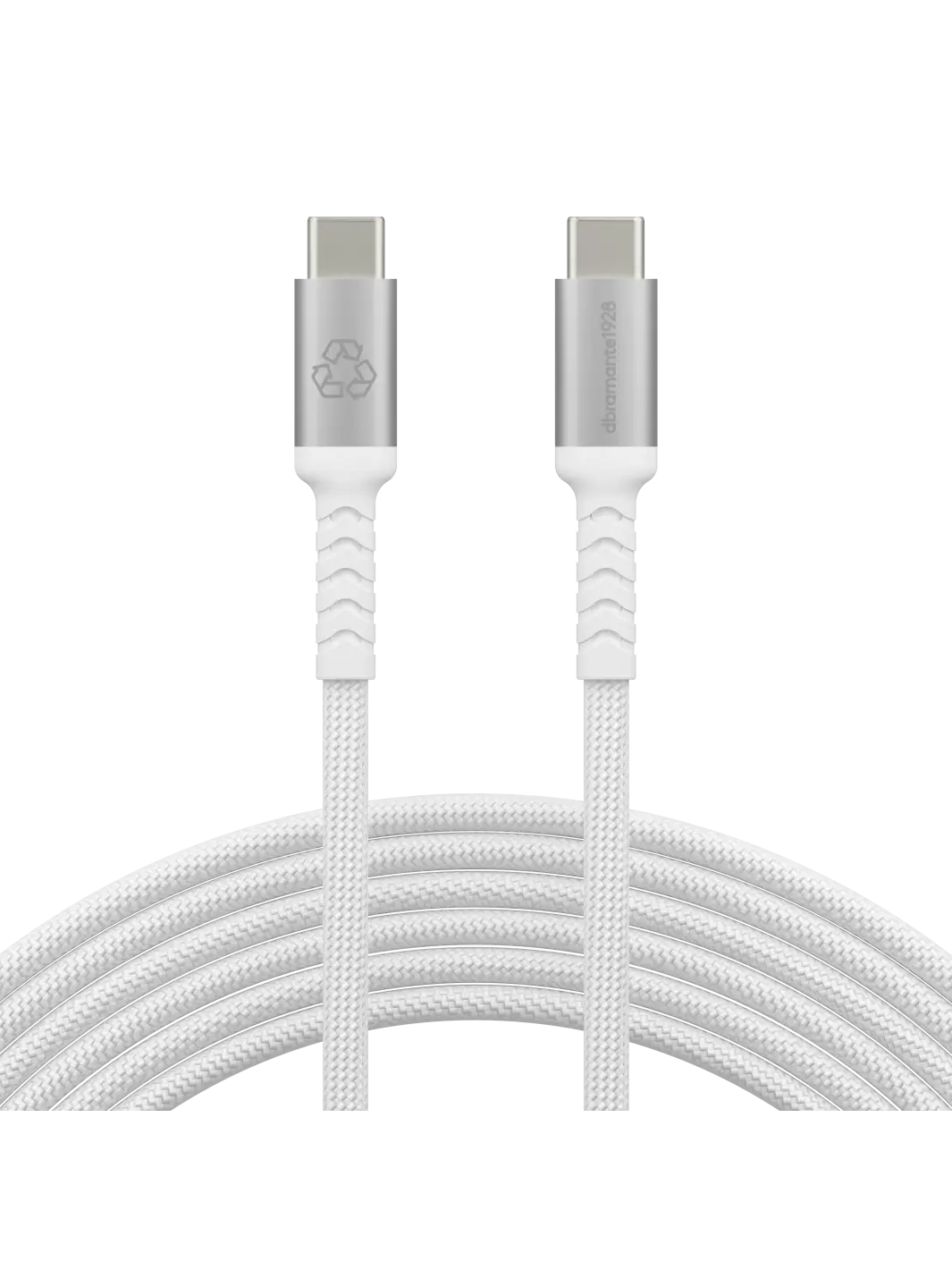 re-charge IT - Cable - Braided - 3m USB-C/USB-C 100W - White Cable