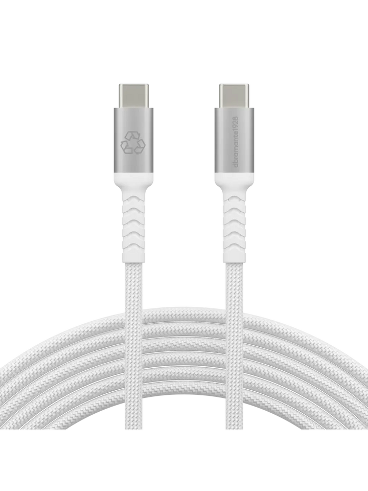 re-charge IT - Cable - Braided - 3m USB-C/USB-C 100W - White Cable