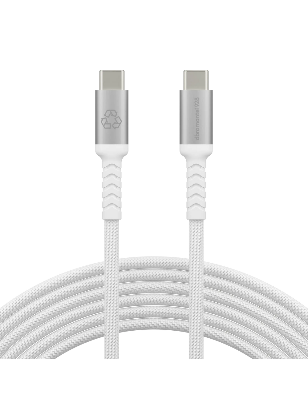 re-charge IT - Cable - Braided - 3m USB-C/USB-C 100W - White Cable
