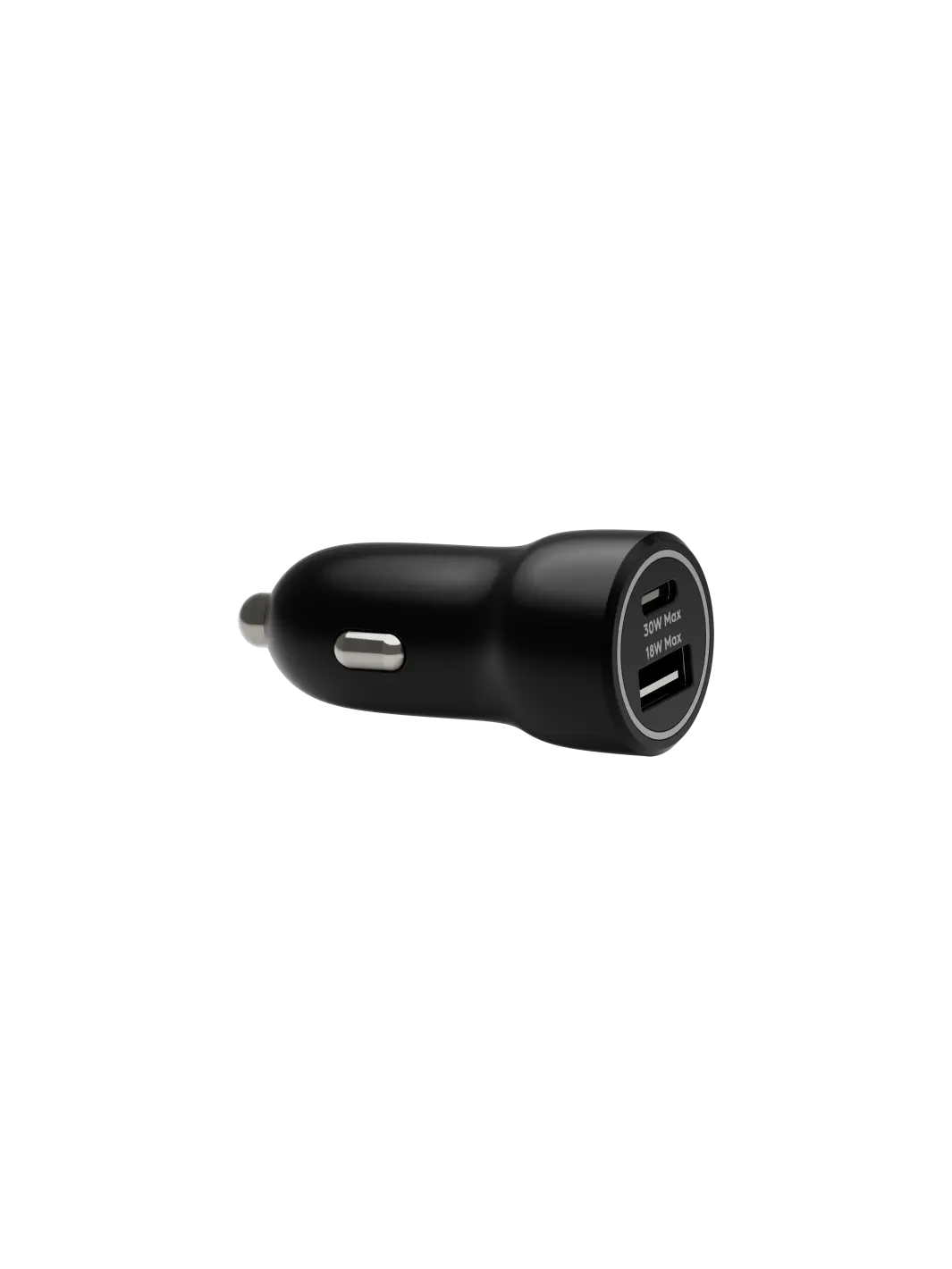 CAR CHARGERS Black 30W+18W Car Charger