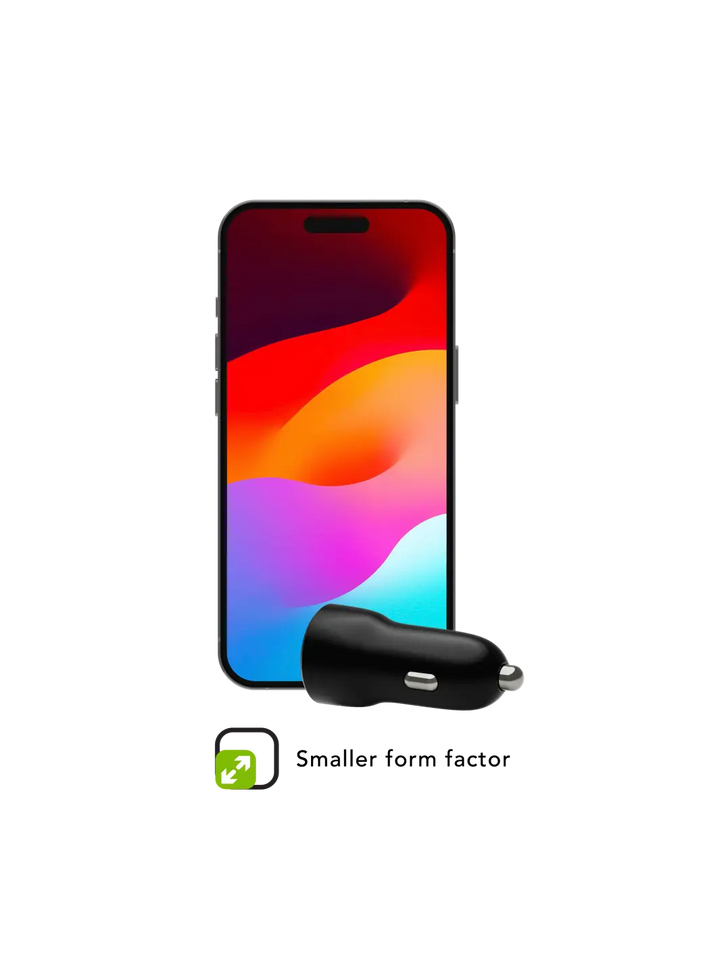 re-charge - Autoladegerät - USB-C 30W + USB-A 18W - Schwarz