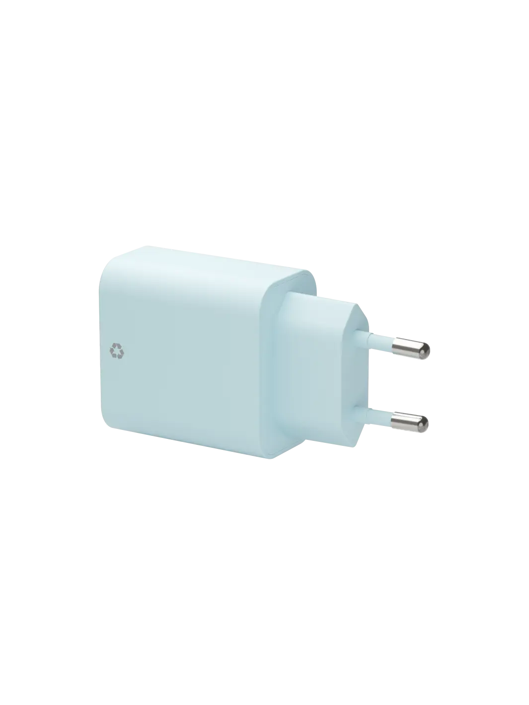 re-charge - EU-Wandladegerät USB-C 20W+USB-A 18W - Blau