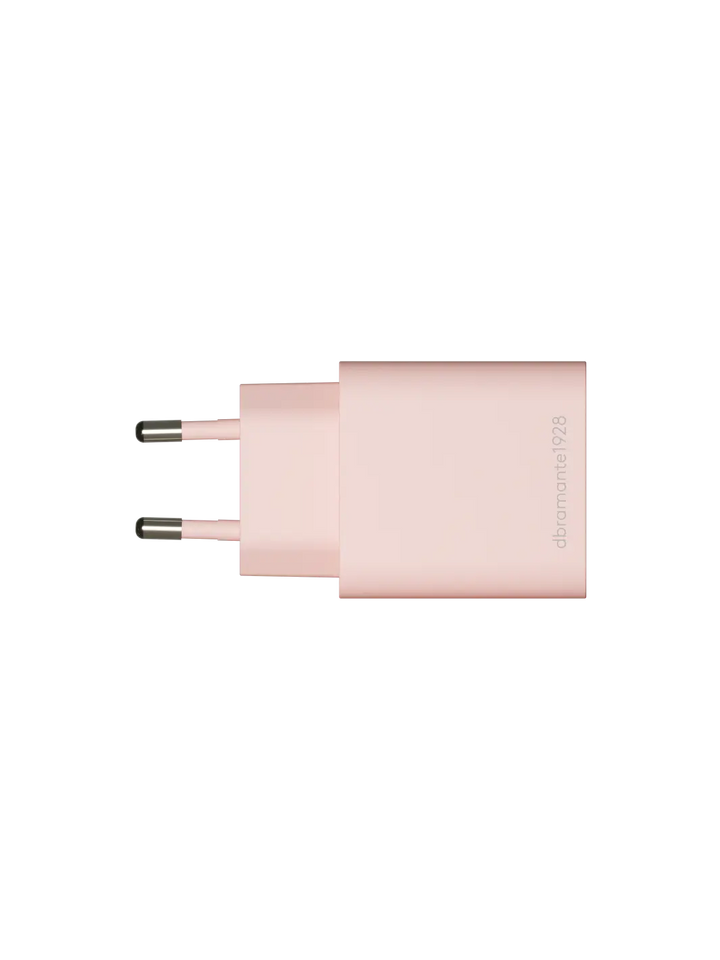 re-charge - EU-Wandladegerät USB-C 20W+USB-A 18W - Pink