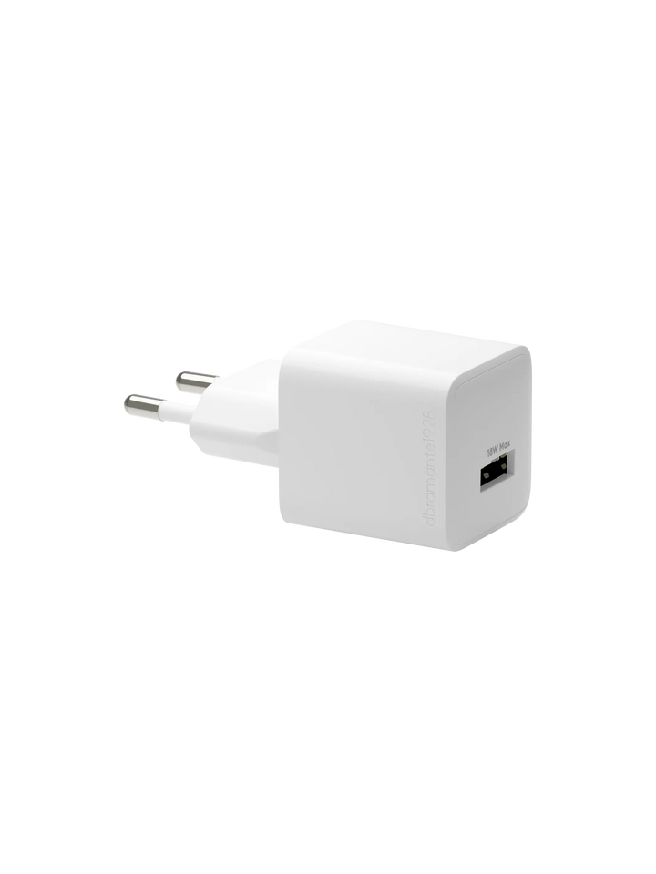 re-charge Pro - EU Wall Charger USB-A 18W - White Power Adapters & Chargers