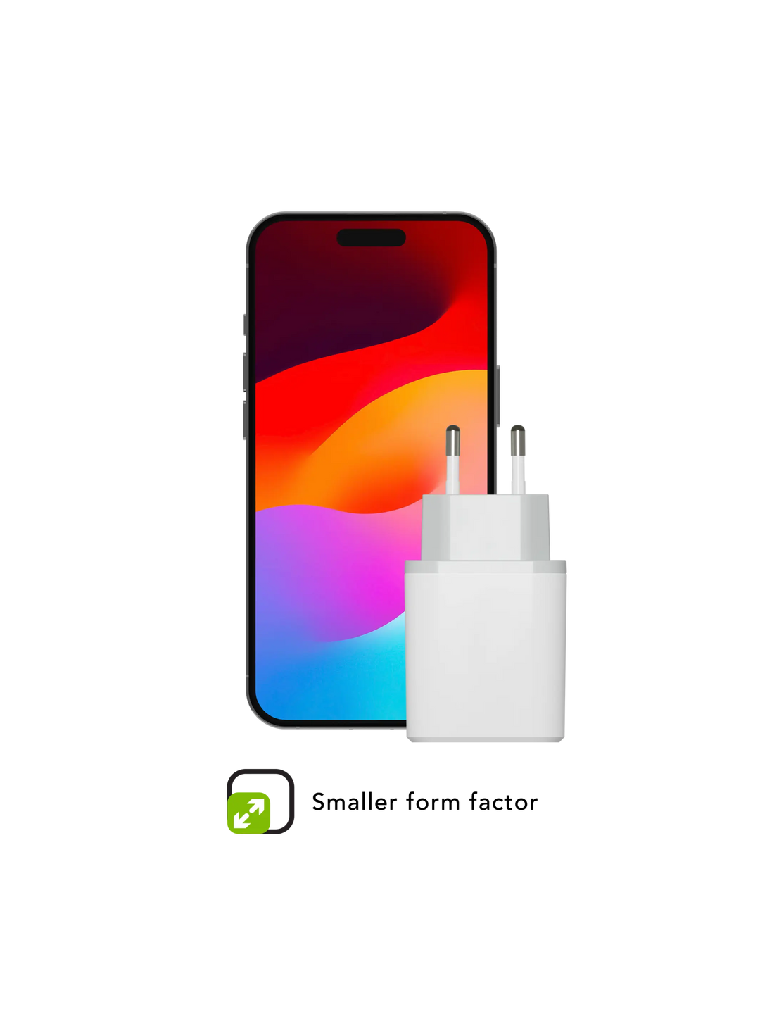 re-charge - EU-vægoplader - USB-C 30W+USB-A 18W - Hvid