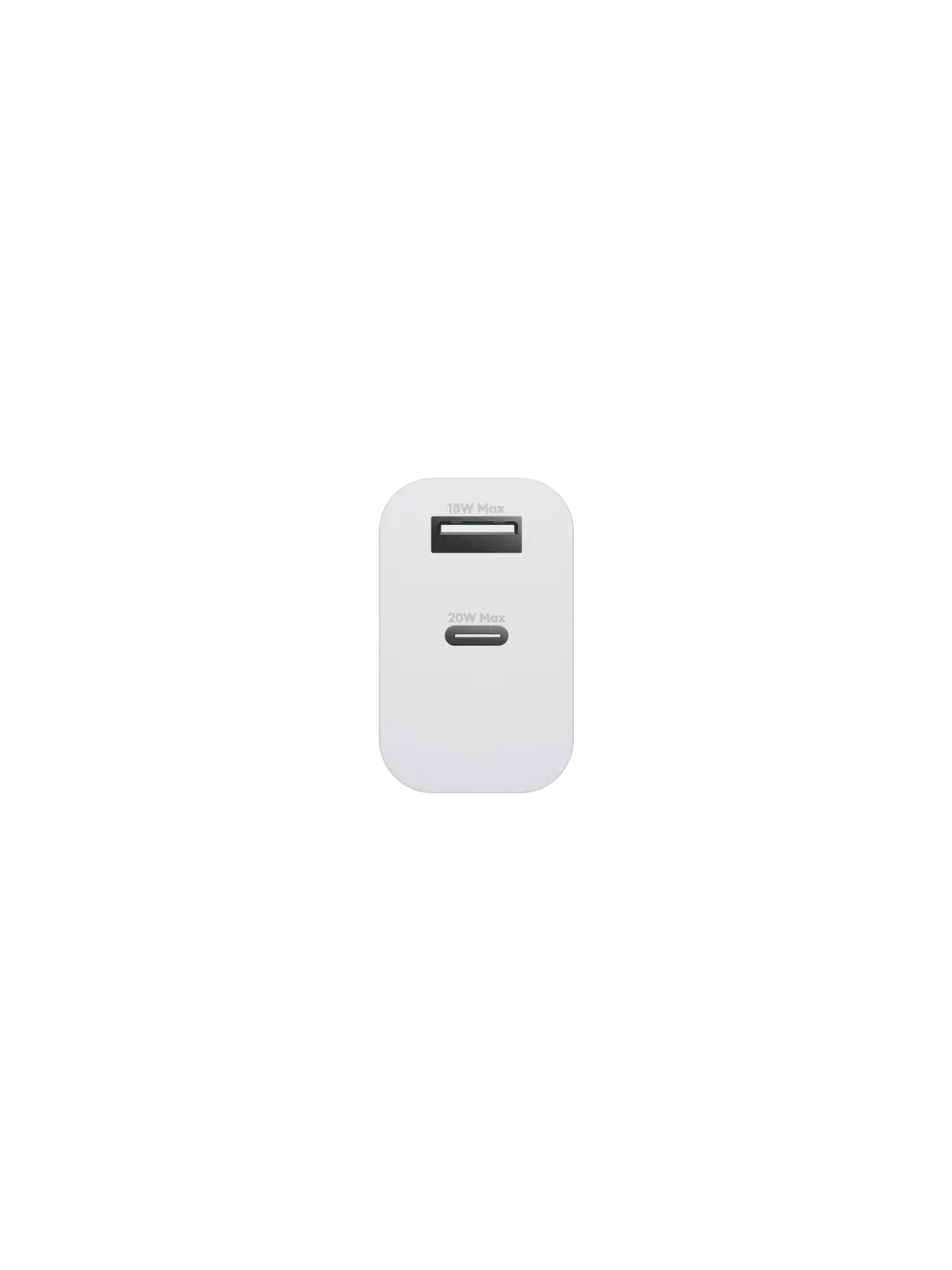 re-charge - EU-Wandladegerät USB-C 20W+USB-A 18W - Weiß