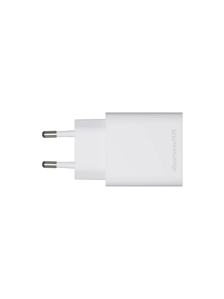 re-charge - EU-Wandladegerät USB-C 20W+USB-A 18W - Weiß