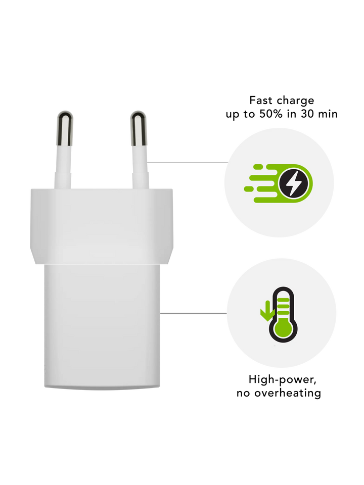 re-charge Pro - EU Wall Charger USB-C 20W - White
