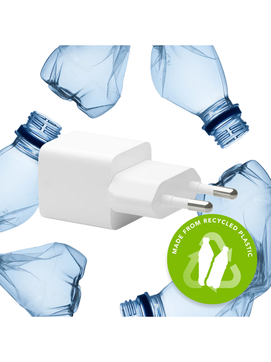 re-charge Pro - EU-vægoplader USB-C 20W - Hvid
