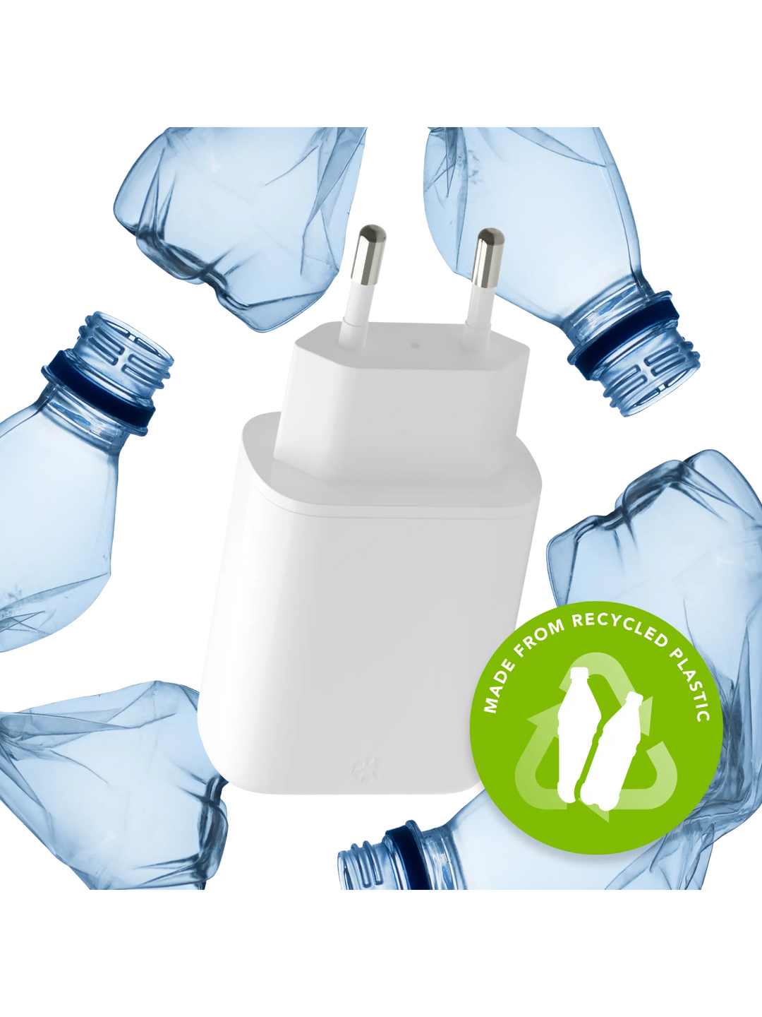 re-charge Pro - EU Wall Charger 2x USB-C 20W - White