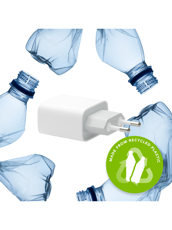 re-charge - EU Wall Charger USB-C 20W - White Power Adapters & Chargers