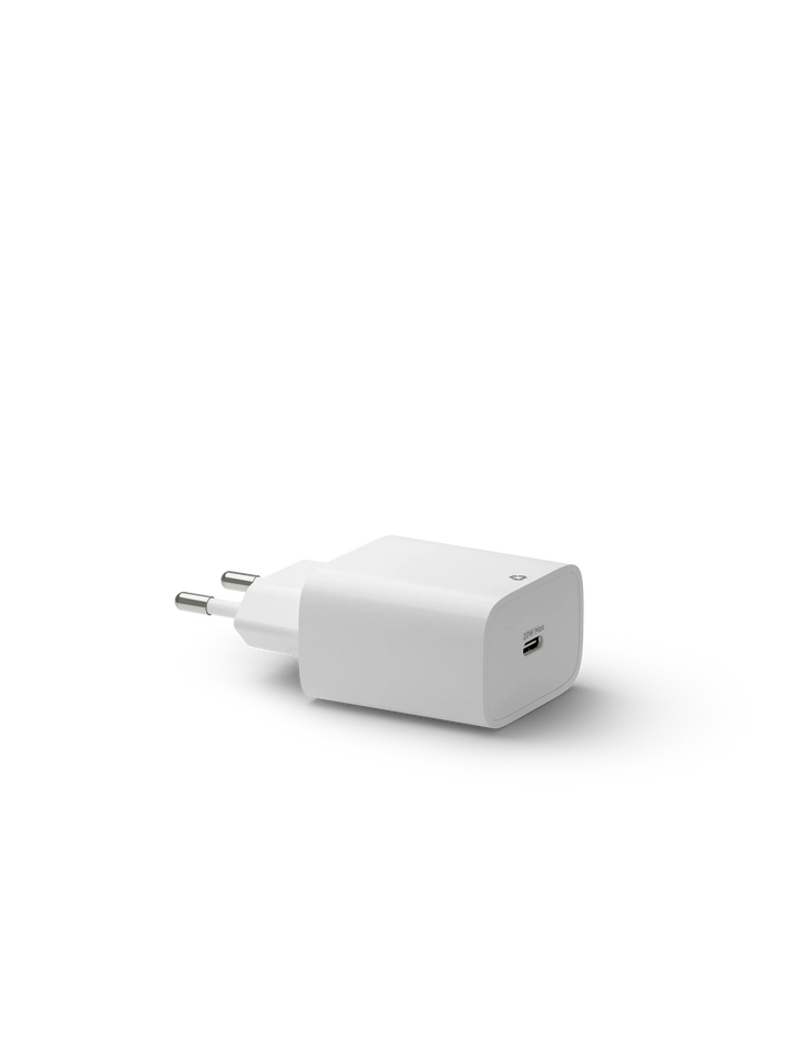 re-charge - EU Wall Charger USB-C 20W - White Power Adapters & Chargers