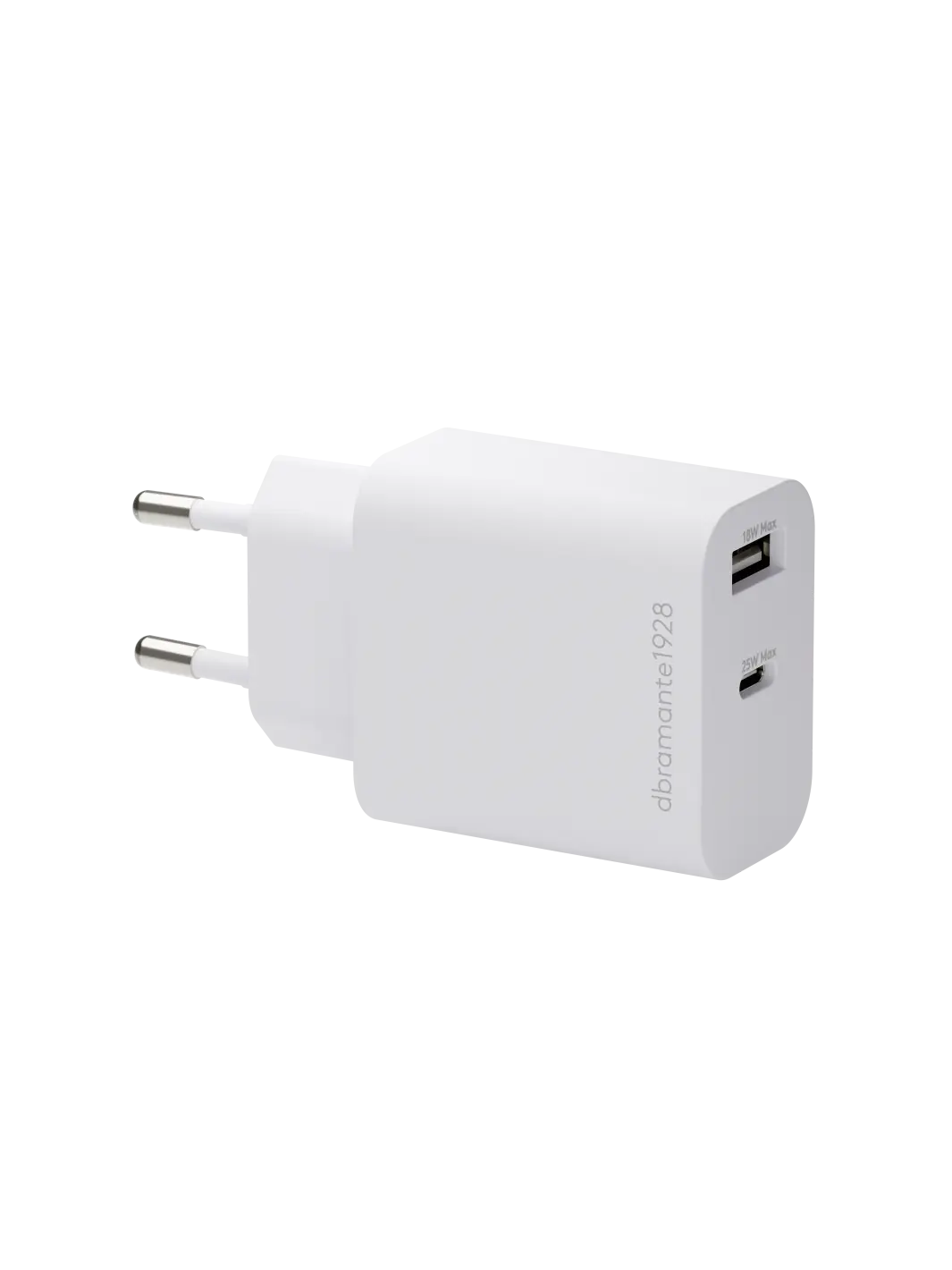 re-charge - Wall Charger - USB-C 25W+USB-A 18W - White Wall charger