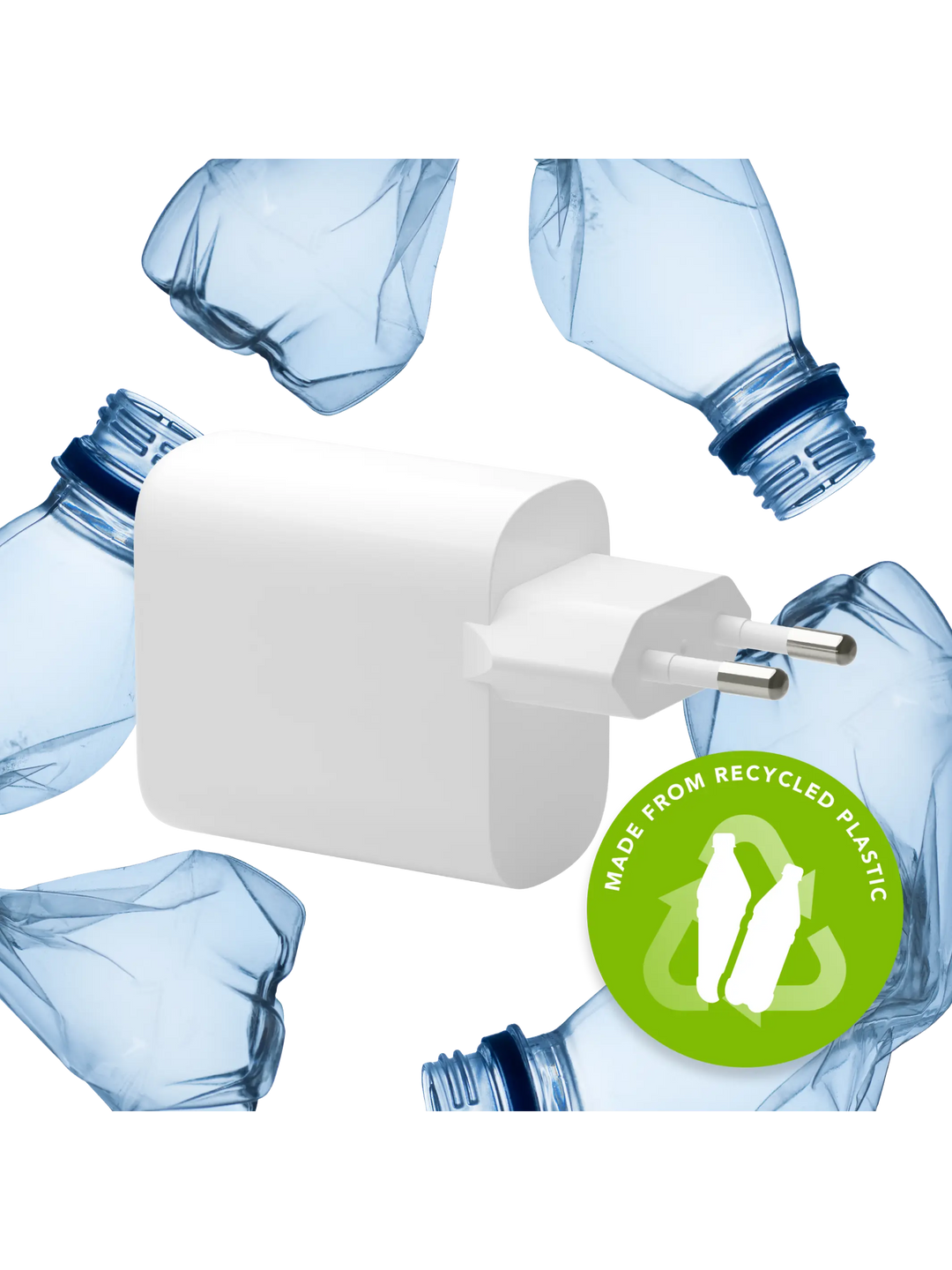 re-charge Pro - EU Wall Charger - 2x USB-C 30W - White Power Adapters & Chargers