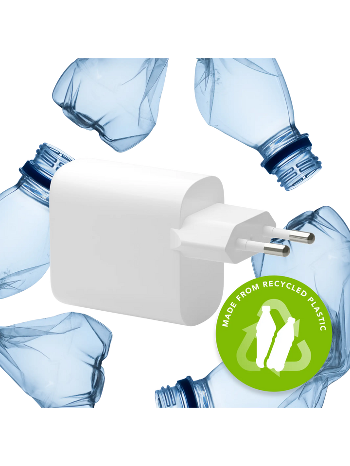 re-charge Pro - EU Wall Charger - 2x USB-C 30W - White Power Adapters & Chargers