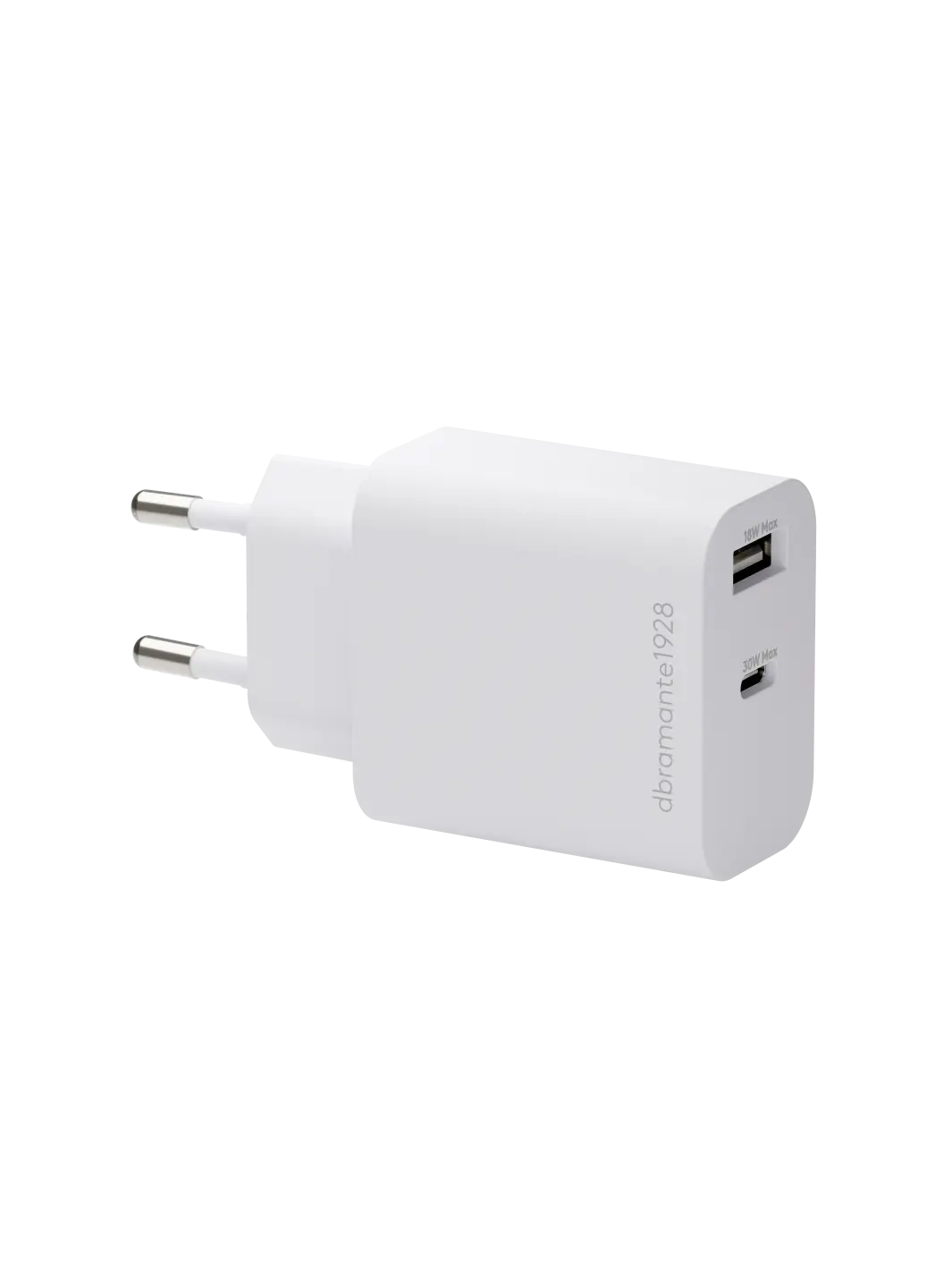 re-charge - Wall Charger - USB-C 30W+USB-A 18W - White Wall charger