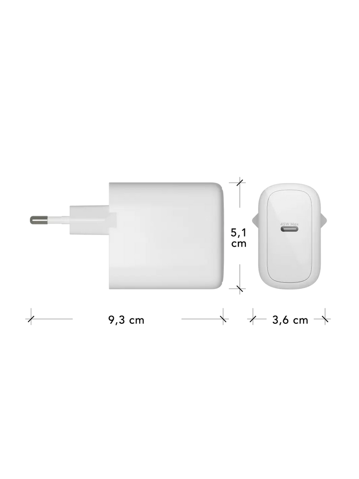 WALL CHARGERS S White 45W 9,3 x 5,1 x 3,6 cm Wall chargers