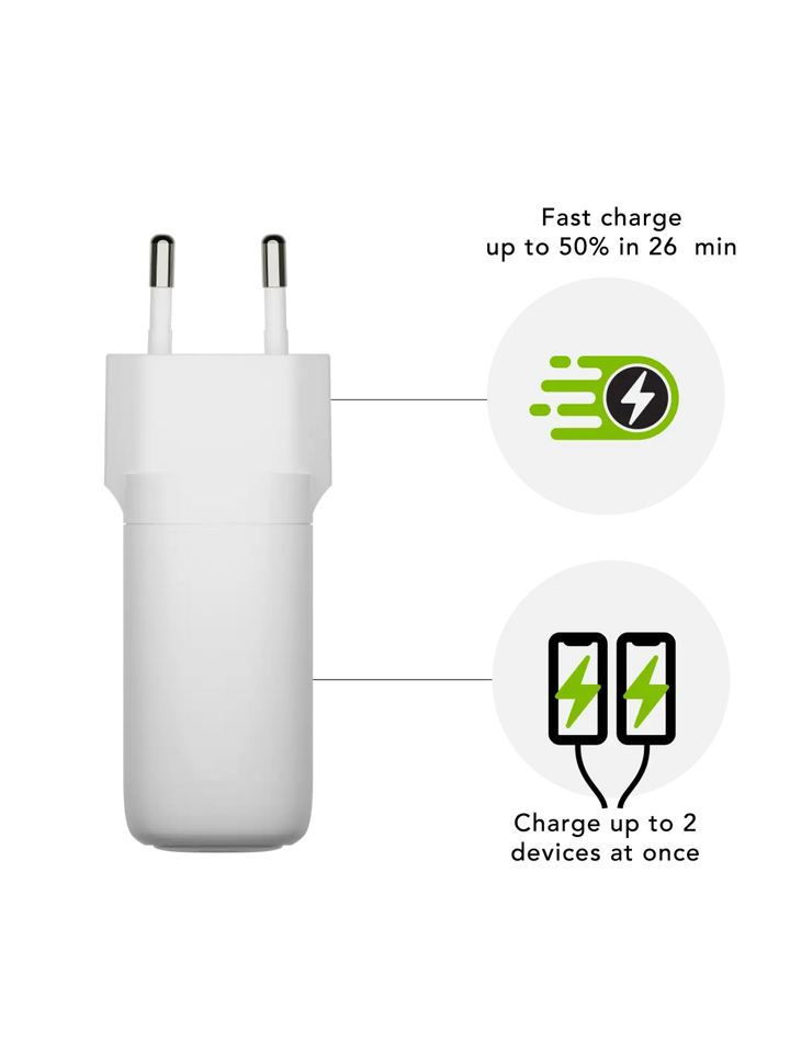 WALL CHARGERS S White 2x 45W 9,3 x 5,1 x 3,6 cm Wall chargers