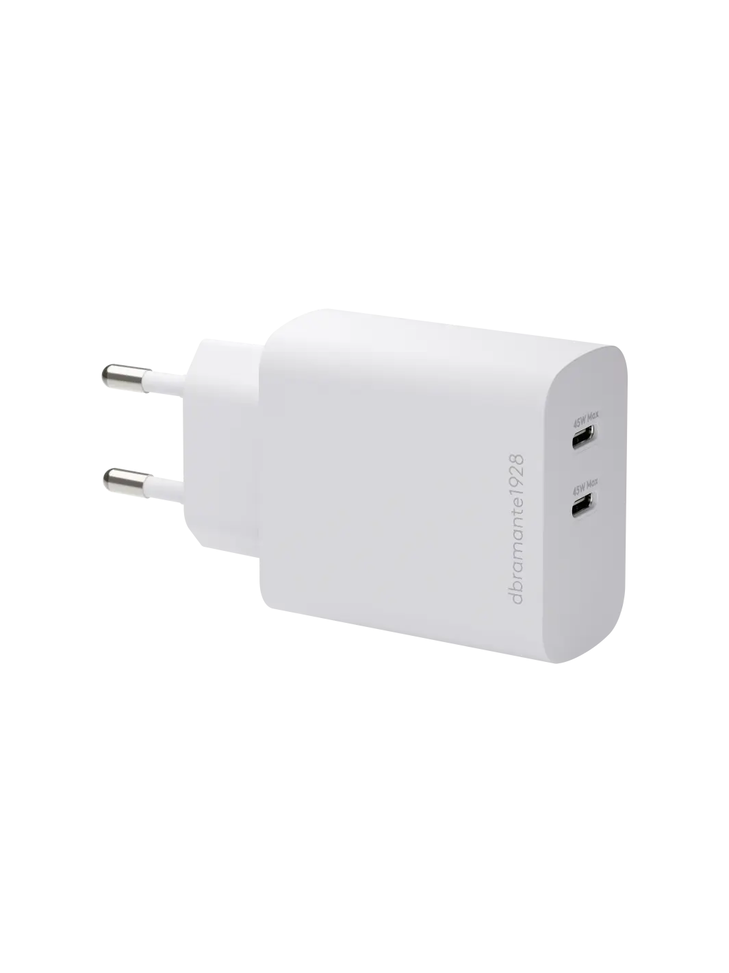 re-charge - Wall Charger - 2xUSB-C 45W - White Wall charger
