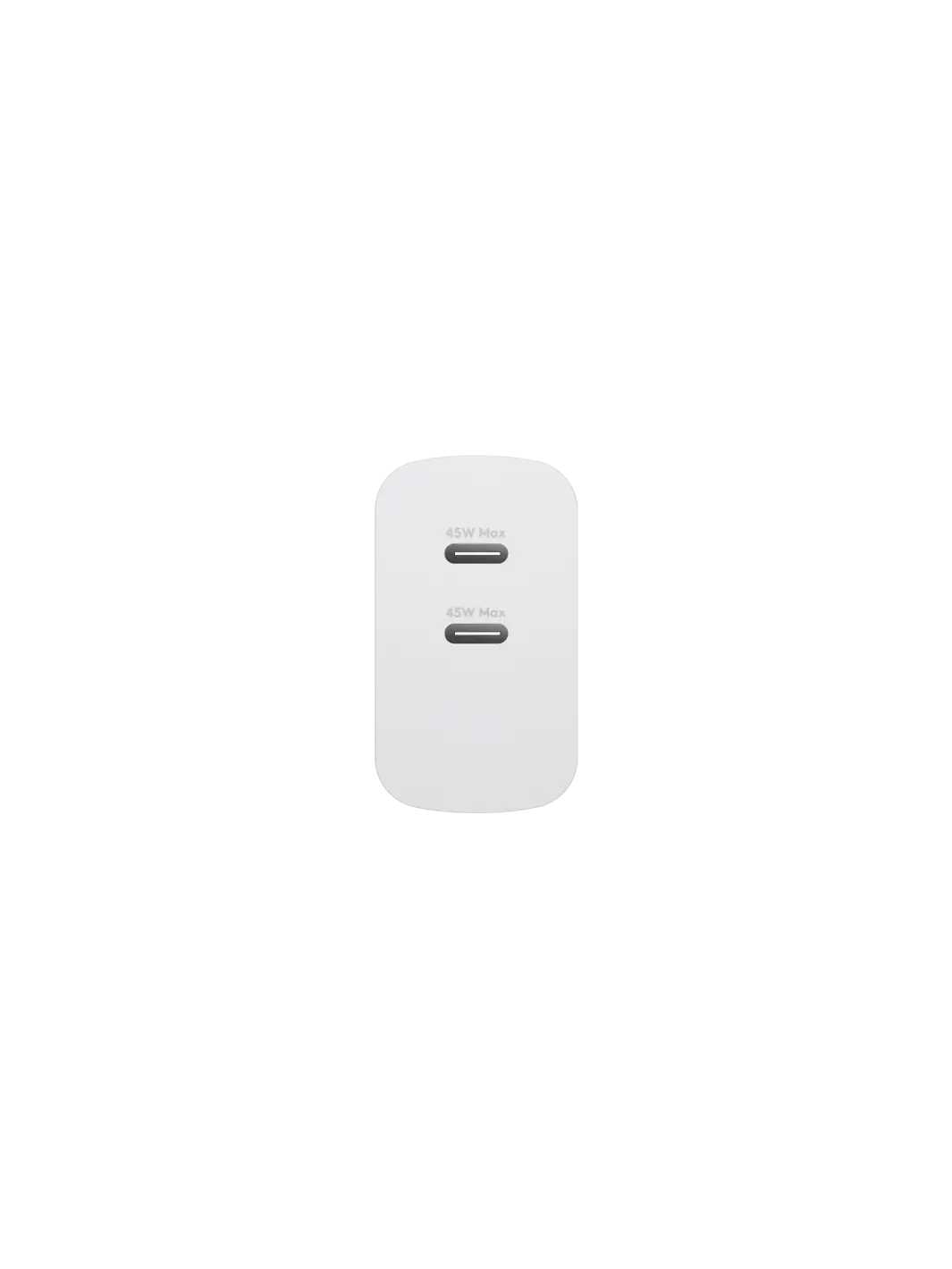 re-charge - Wall Charger - 2xUSB-C 45W - White Wall charger