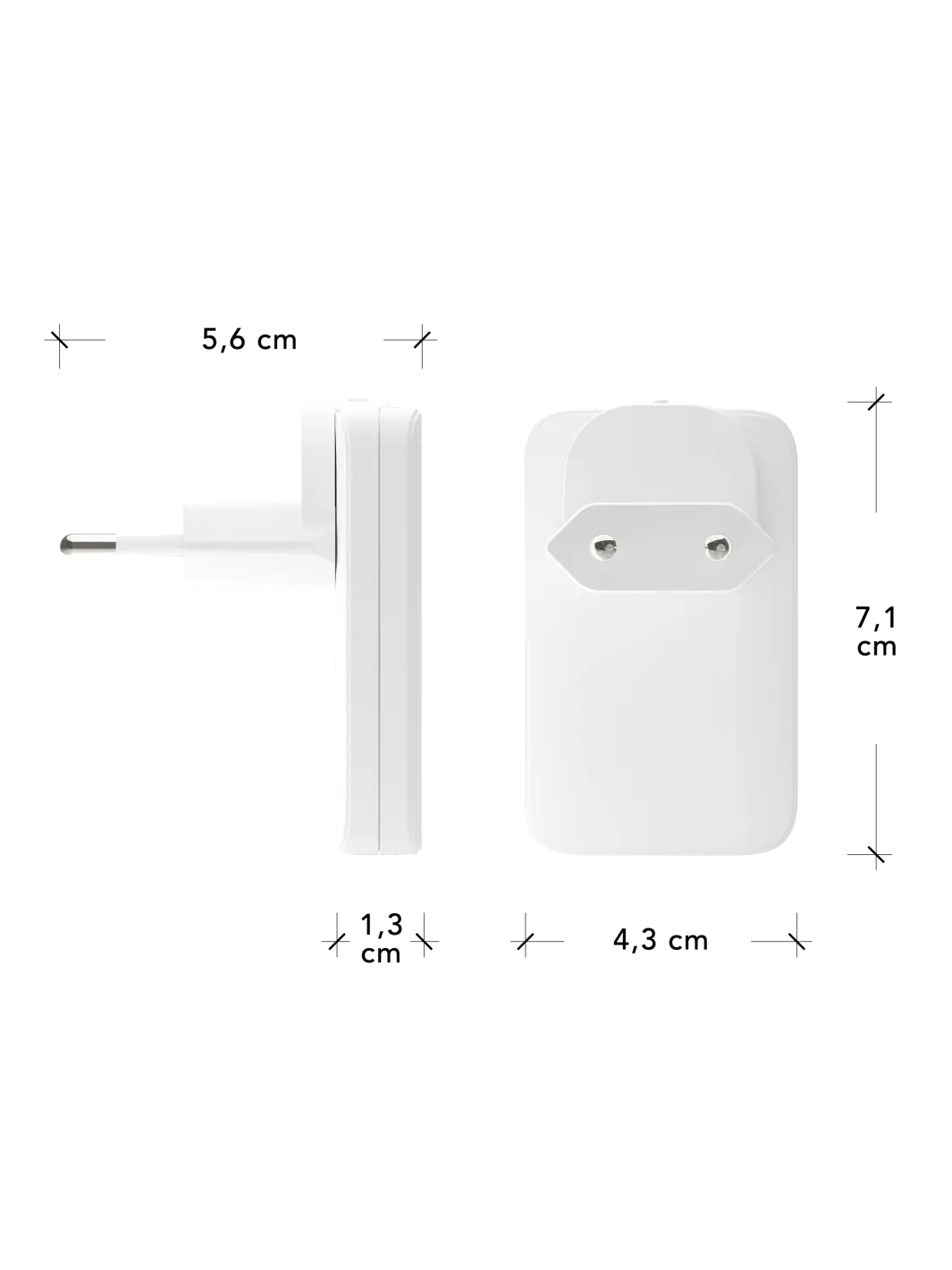 re-charge Pro - EU Slim Ladegerät - USB-C 20W+18W-A