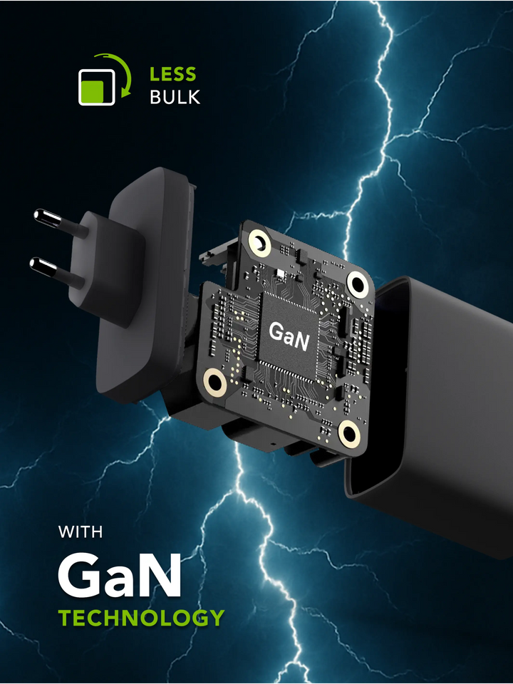 re-charge IT - EU Wall Charger - 2xUSB-C 100W + 1xUSB-A - Black Wall charger