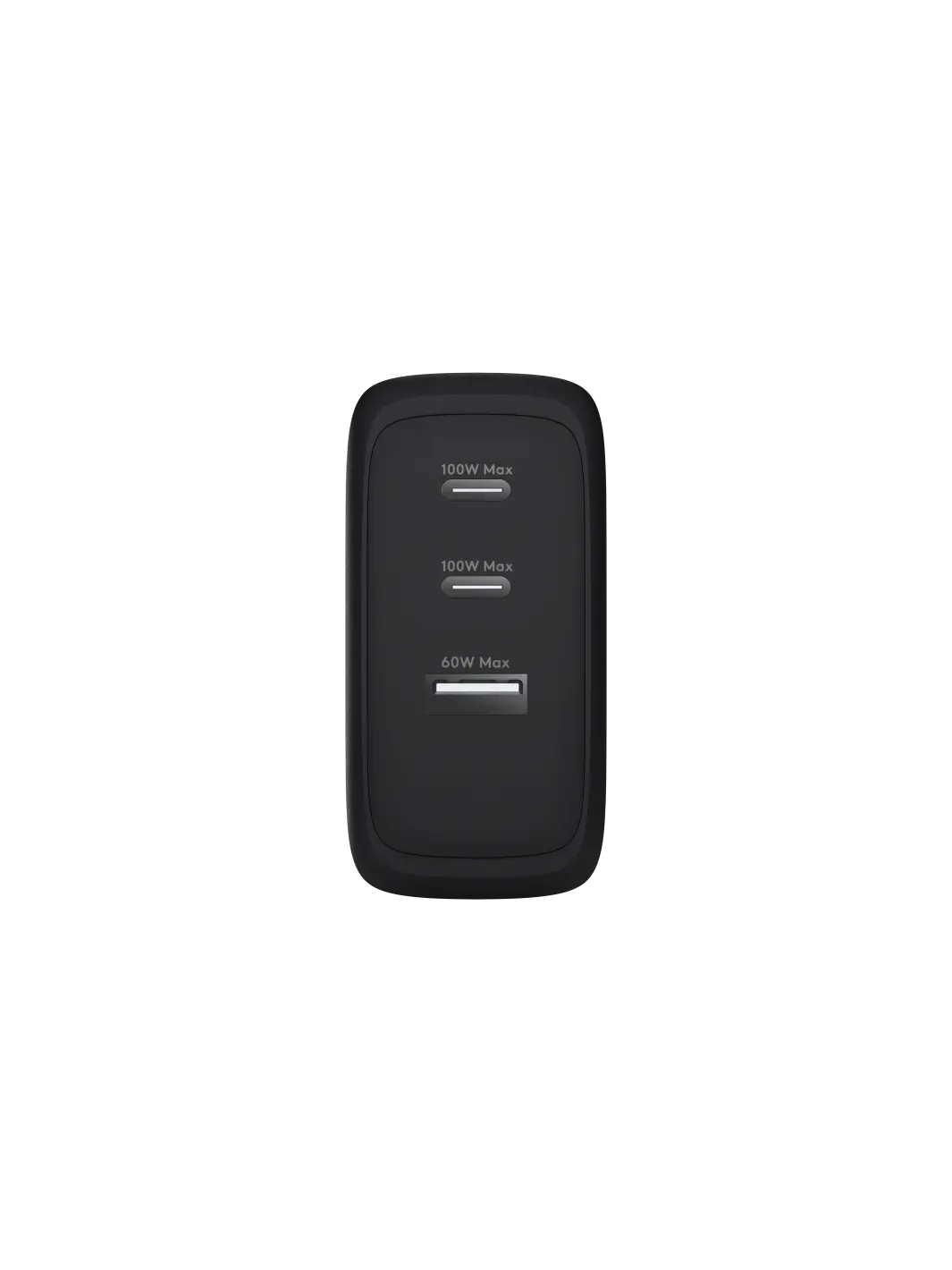 re-charge IT - EU-Wandladegerät - 2xUSB-C 100W + 1xUSB-A - Schwarz