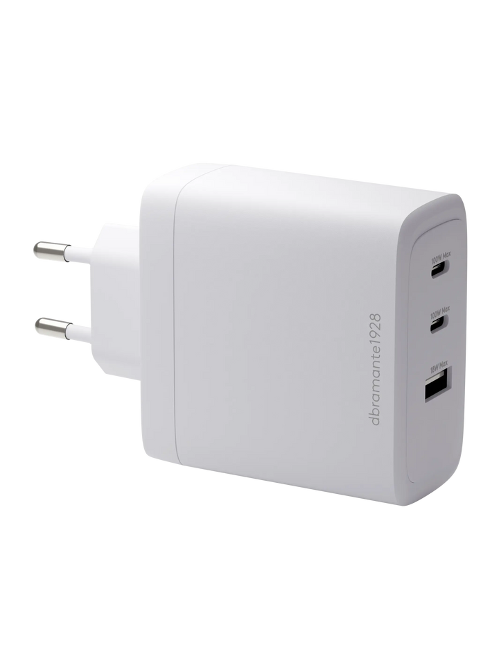 re-charge IT - EU Wall Charger - 2xUSB-C 100W + 1xUSB-A - White Wall charger