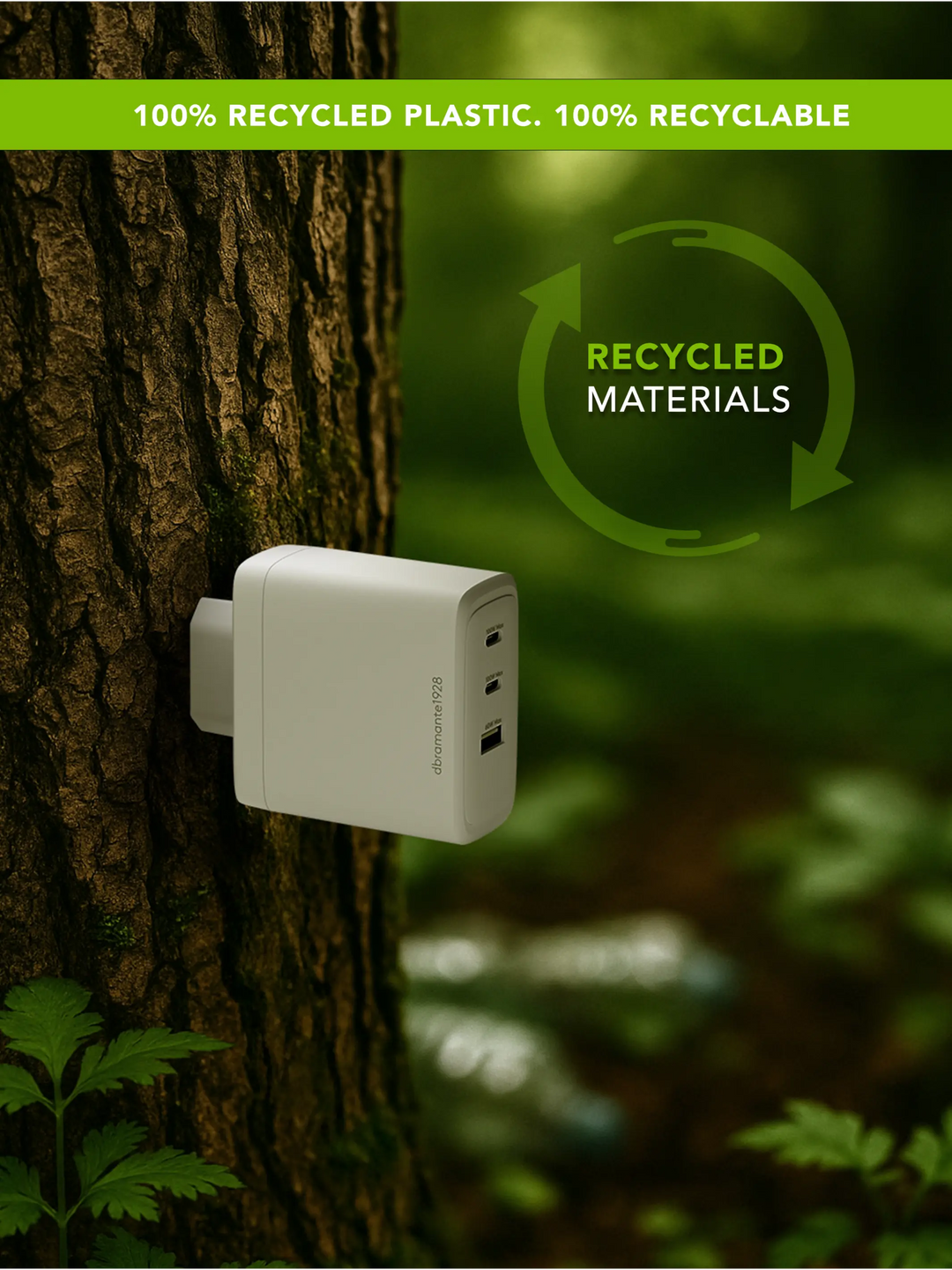 re-charge IT - EU Wall Charger - 2xUSB-C 100W + 1xUSB-A - White Wall charger