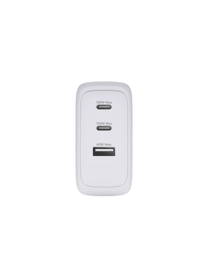 re-charge IT - EU-Wandladegerät - 2xUSB-C 100W + 1xUSB-A - Weiß