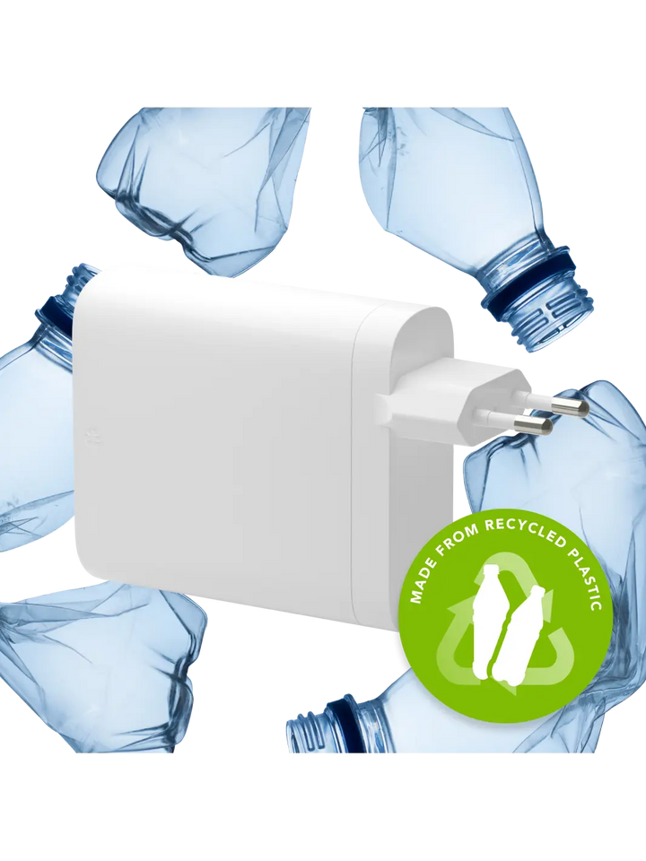 re-charge Pro - EU-Wandladegerät USB-C 140W+100W+18W - Weiß