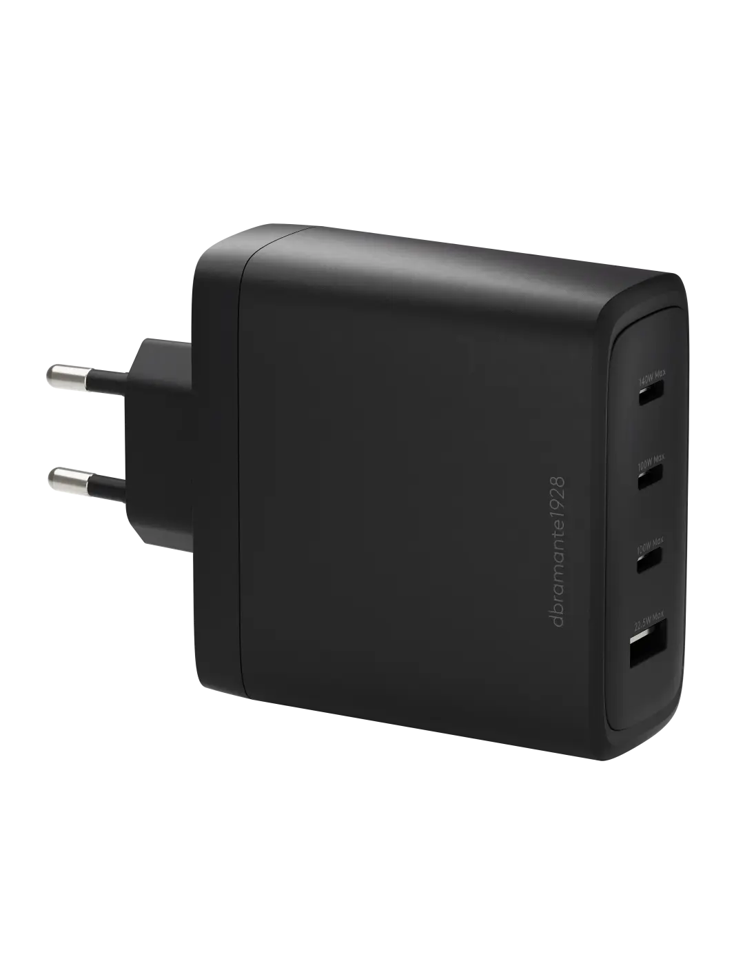 re-charge IT - EU Wall Charger - 3xUSB-C 140W + 1xUSB-A - Black Wall charger