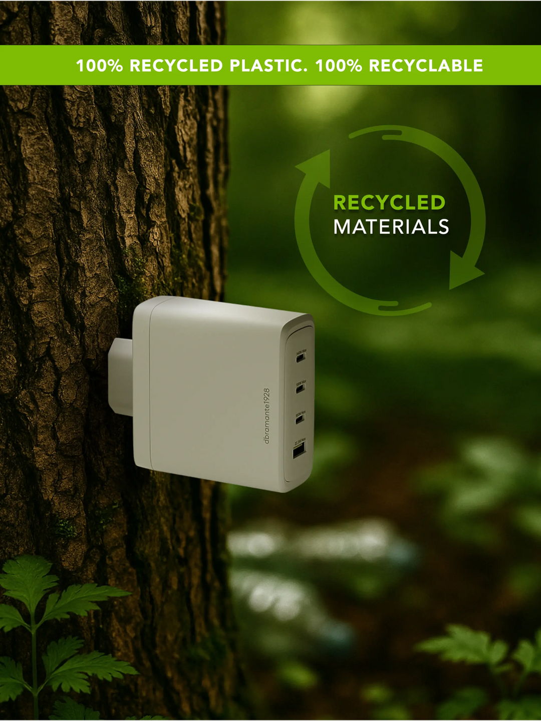 re-charge IT - EU Wall Charger - 3xUSB-C + 1xUSB-A - White Wall charger