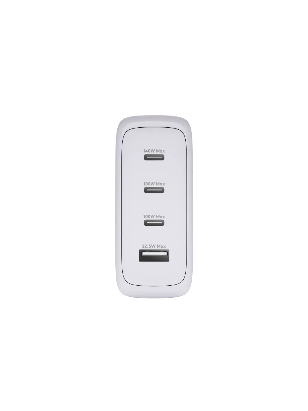 re-charge IT - EU-Wandladegerät - 3xUSB-C 140W + 1xUSB-A - Weiß