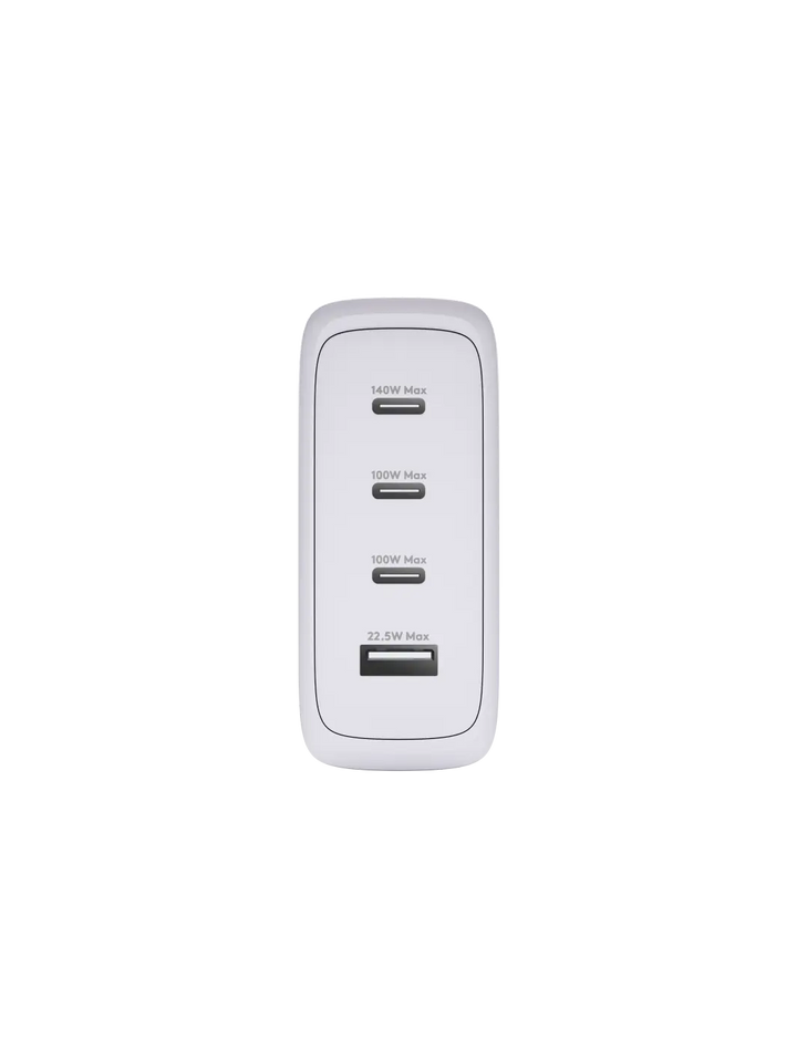 re-charge IT - EU-Wandladegerät - 3xUSB-C 140W + 1xUSB-A - Weiß