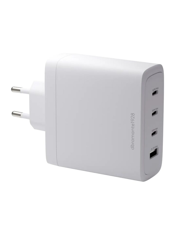 re-charge IT - EU-Wandladegerät - 3xUSB-C 140W + 1xUSB-A - Weiß