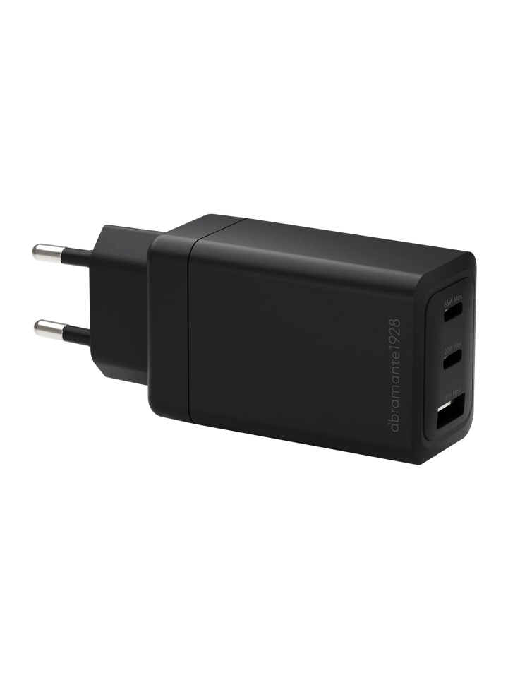 re-charge - IT - EU Wall Charger - 2xUSB-C 65W + 1xUSB-A - Black Wall charger