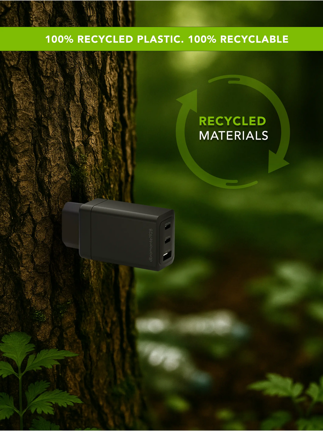 re-charge - IT - EU Wall Charger - 2xUSB-C 65W + 1xUSB-A - Black Wall charger